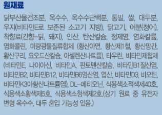 퓨리나 "캣차우 컴플리트" 사용 원료 명칭